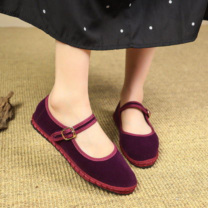 Mazelle | Women’s Orthopedic Velvet Mary Jane Flats