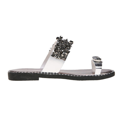 Novalie | Women’s Orthopedic Rhinestone Toe Ring Slide Sandals