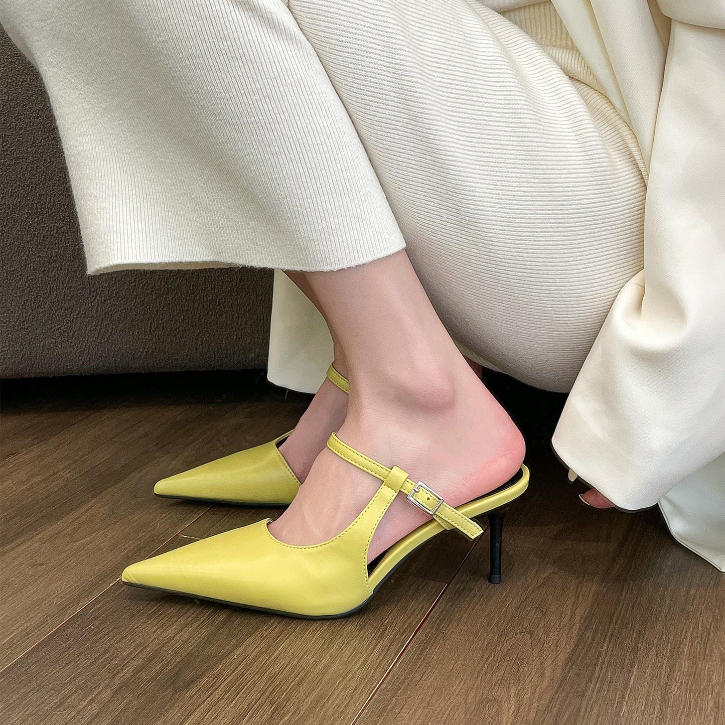 OrthoCare Pointed Toe High Heel Slippers - Comfort