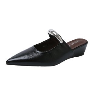 OrthoCare | Pointed Toe Slip-On Mule Loafers