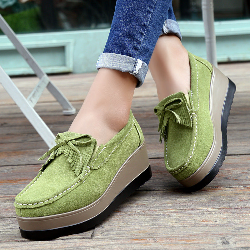 OrthoCare Shoes With Fringe Bow Design - Comfort And Elegance