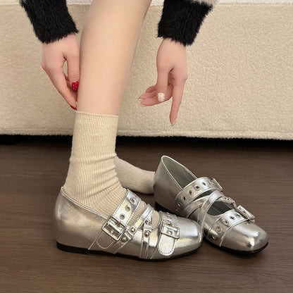 Devina | Women’s Orthopedic Studded Buckle Mule Loafers