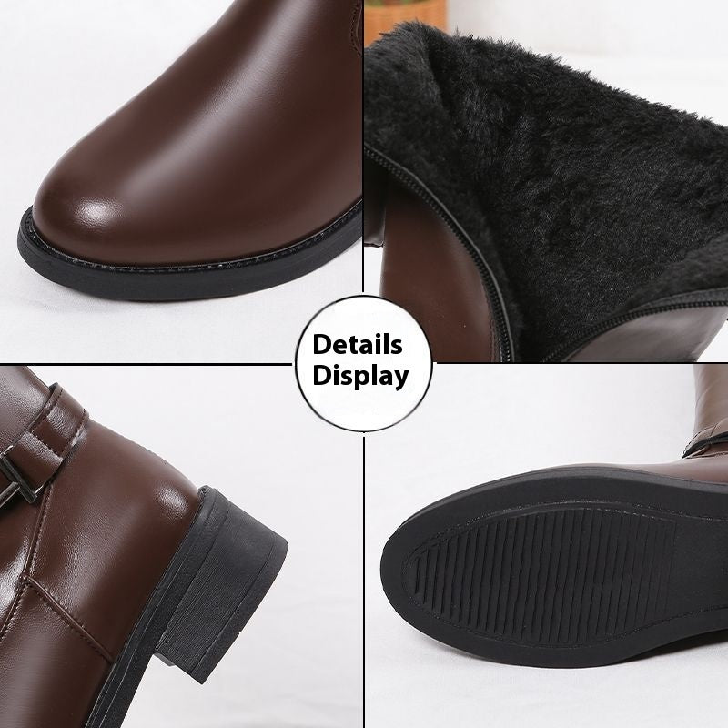 Isabel | Orthopedic Winter Chunky Heel Round Head Knight Over The Knee Boots