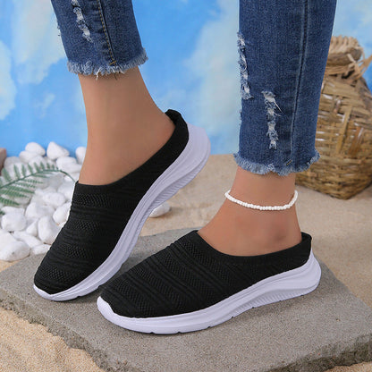 Orthopedic Knit Slip-On Sneakers – Lightweight Breathable Comfort Walking Shoes