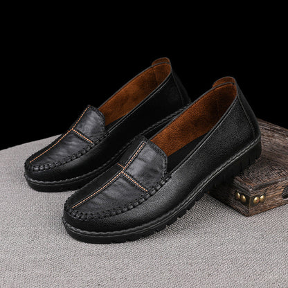 Orthopedic Leather Loafers – Soft Comfort Slip-On Walking Shoes