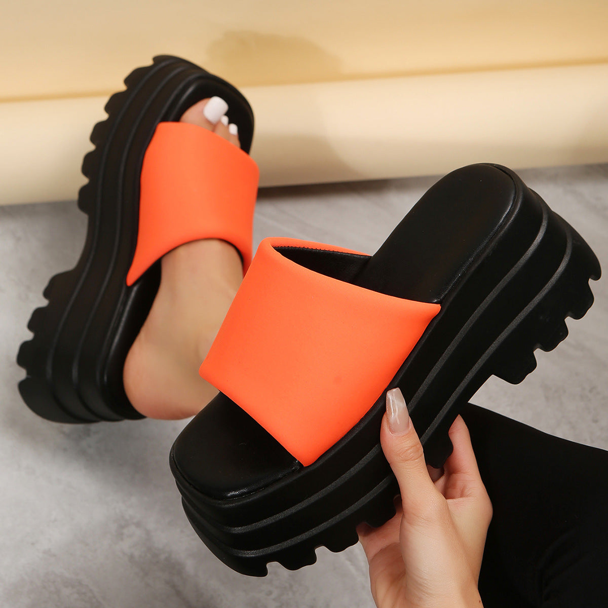 Wrenna | Women’s Orthopedic Chunky Platform Slide Sandals