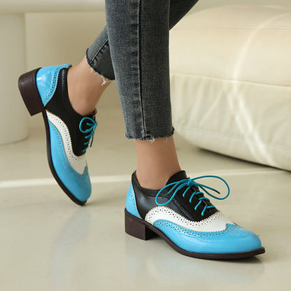 OrthoCare | Colorblock Lace-Up Oxford Shoes