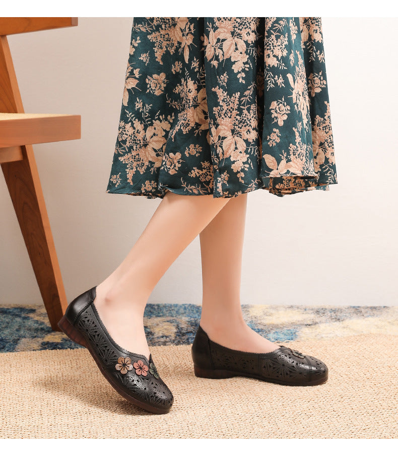 OrthoCare Floral Cutout Slip-On Comfort Flats