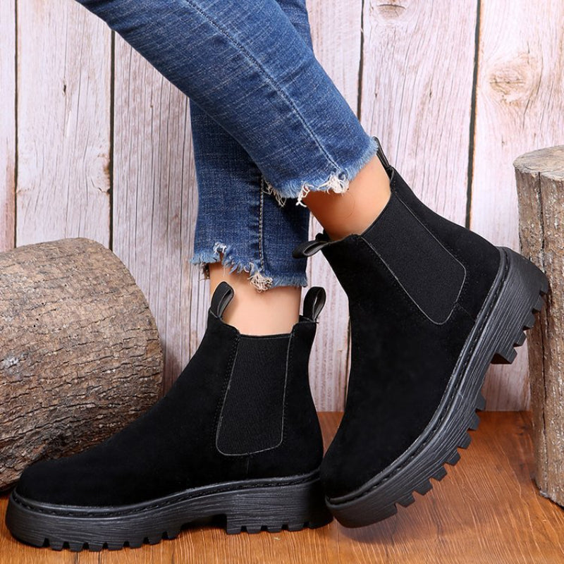 OrthoCare Ankle Boots - Chunky Platform Comfort