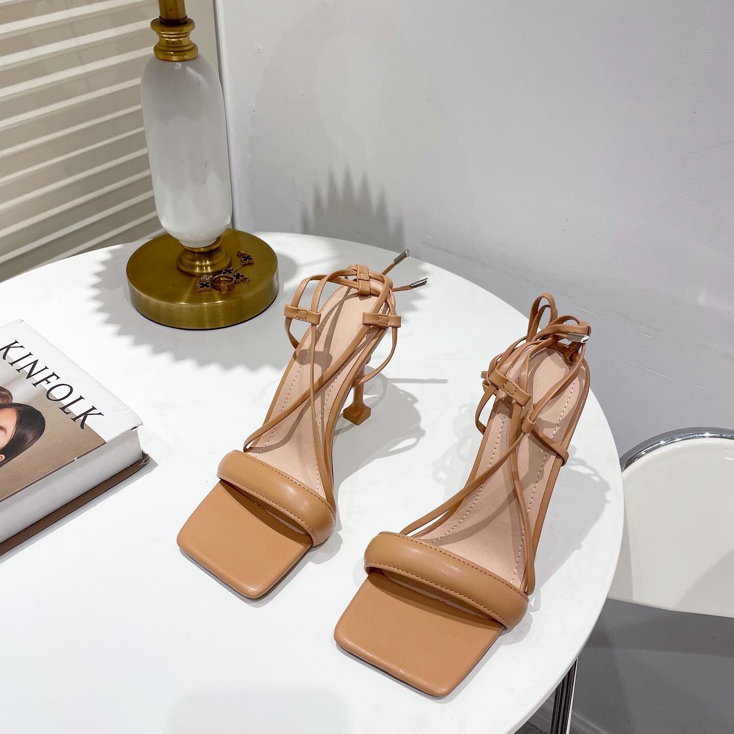 OrthoCare Cut-Out Stiletto Heels With Ankle Strap - Unique Elegance