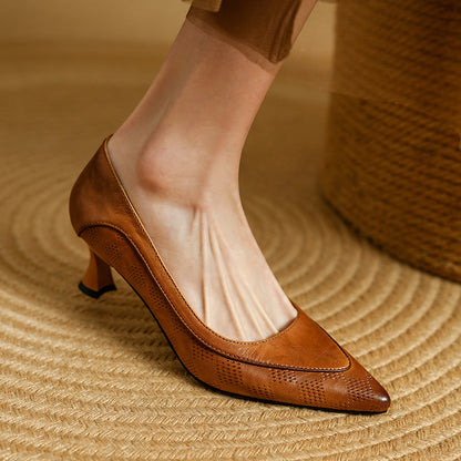 Sandra | Orthopedic Vintage Low-Heel Pumps