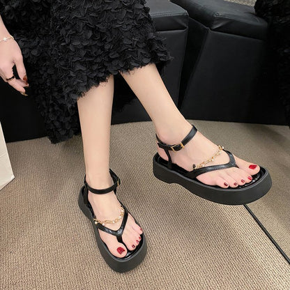 Uvella | Women’s Orthopedic Rhinestone Platform Toe Ring Sandals