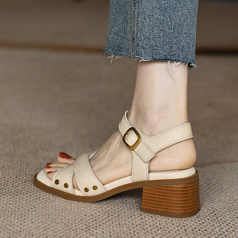Sable | Women’s Orthopedic Vintage T-Strap Block Heel Sandals