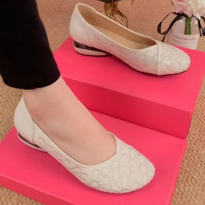 OrthoCare | Floral Lace Round Toe Ballet Flats