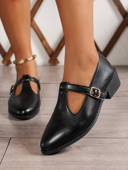 OrthoCare Women's Pointed Toe Buckle Shoes