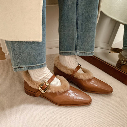 OrthoCare Sheepskin Ankle Shoes - Supportive Strap