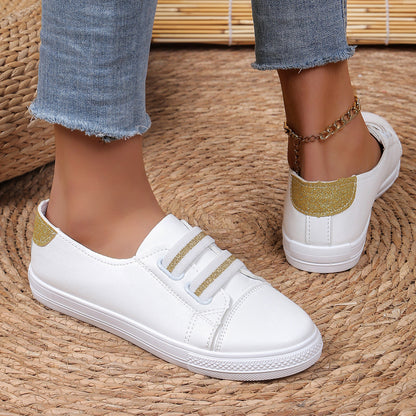 OrthoCare Women’s White Velcro Sneakers – Lightweight Casual Comfort Shoes