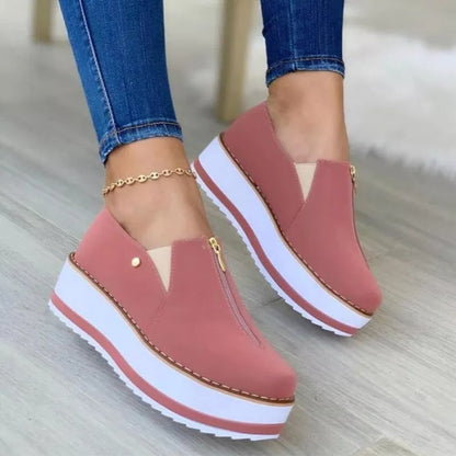 Orthopedic Platform Slip-On Shoes – Cushioned Comfort Lightweight Walking Sneakers