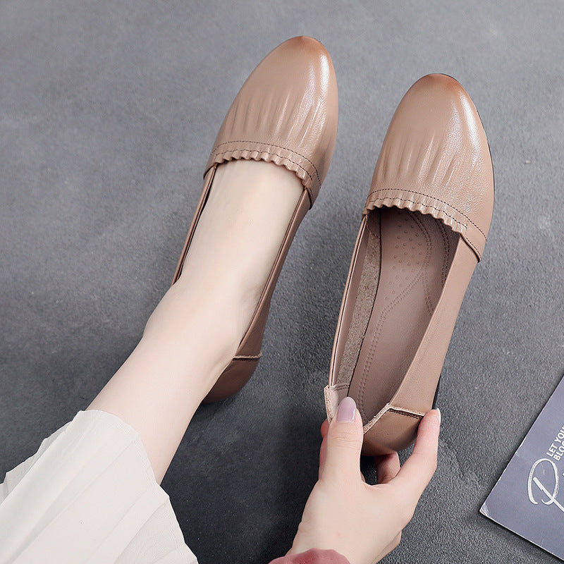 OrthoCare Flat Shoes In Genuine Leather, Unique Elegance