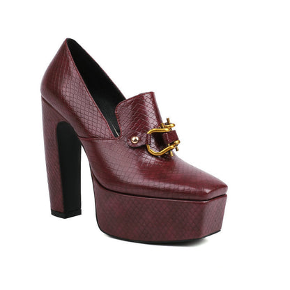 Fayevera | Women’s Orthopedic Platform Block Heel Loafers