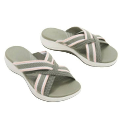 OrthoCare Cross Strap Comfort Sandals – Lightweight Cushioned Everyday Slides