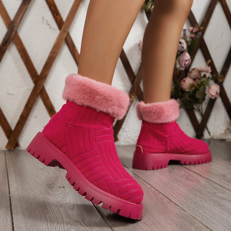Muirne | WarmBloom Orthopedic Fur-Cuff Winter Boots