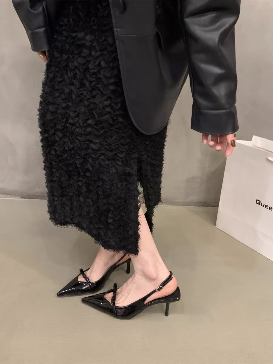 OrthoCare | Pointed Toe Slingback Kitten Heel Sandals