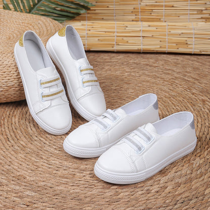 OrthoCare Women’s White Velcro Sneakers – Lightweight Casual Comfort Shoes