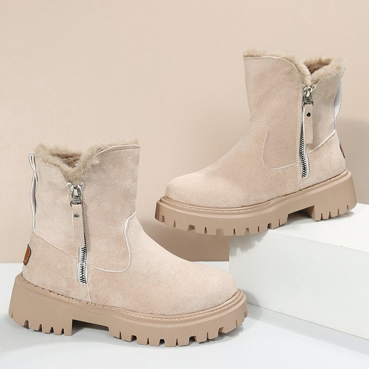 Martha | Faux-Fur Zip Orthopedic Winter Ankle Boots