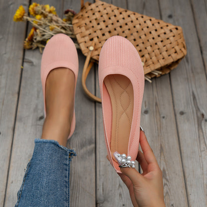 OrthoCare Comfortable Flat Shoes In Knitted Mesh
