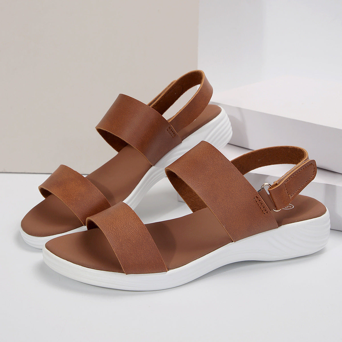 OrthoCare | Cross Strap Toe Ring Flat Sandals