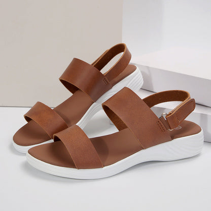 OrthoCare | Cross Strap Toe Ring Flat Sandals