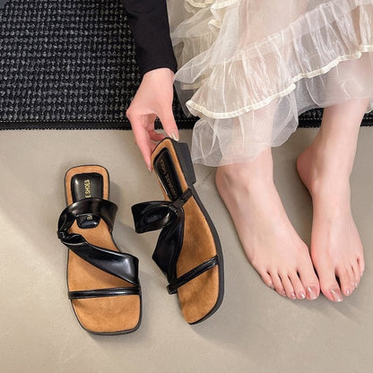 OrthoCare | Cross Strap Cork Footbed Slide Sandals