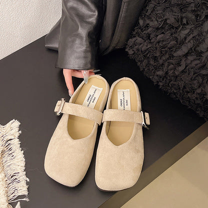 Juletta | Women’s Orthopedic Buckle Strap Mule Flats