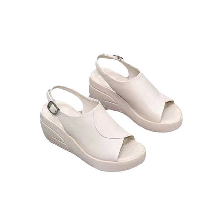 OrthoCare Peep-Toe Wedge Sandals