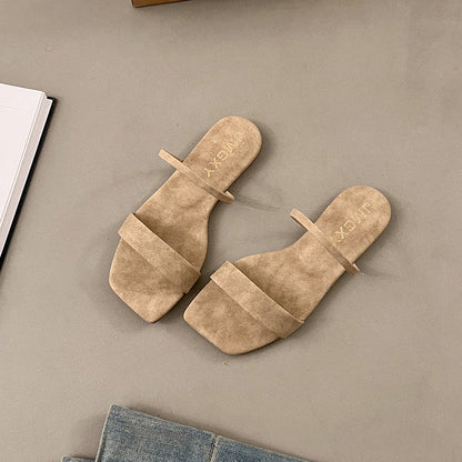 Jemira | Women’s Orthopedic Minimalist Square Toe Slide Sandals