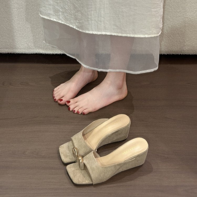 Astraea | Women’s Orthopedic Platform Slide Sandals with Bow Detail