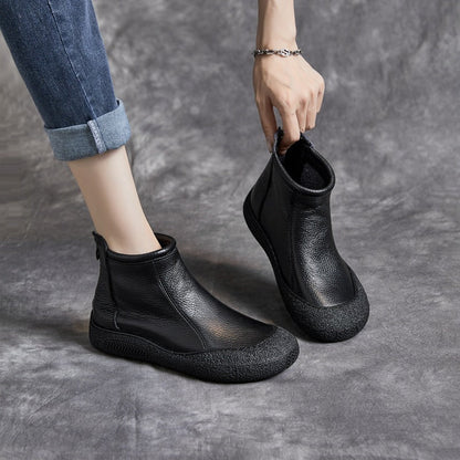 OrthoCare Cowhide Ankle Boots - Supportive Comfort