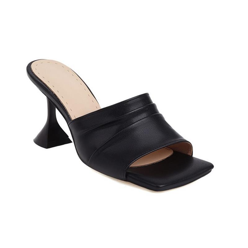 Ainsley | Women’s Orthopedic Square Toe Kitten Heel Mule Sandals