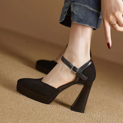 OrthoCare Closed-Toe Sandals With Unique Chunky Heels