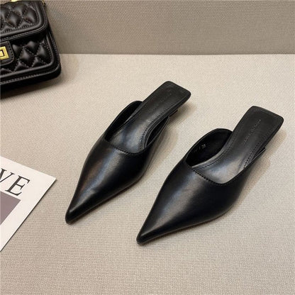 Queniva | Women’s Orthopedic Pointed Toe Mule Heels