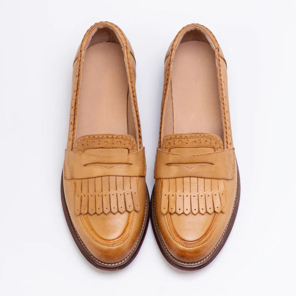 OrthoCare Classic Fringe Loafers – Elegant Vintage Comfort Slip-On Shoes