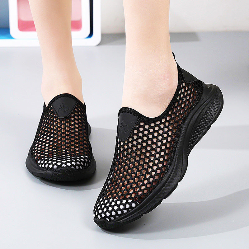 OrthoCare | Breathable Rhinestone Mesh Slip-On Sneakers