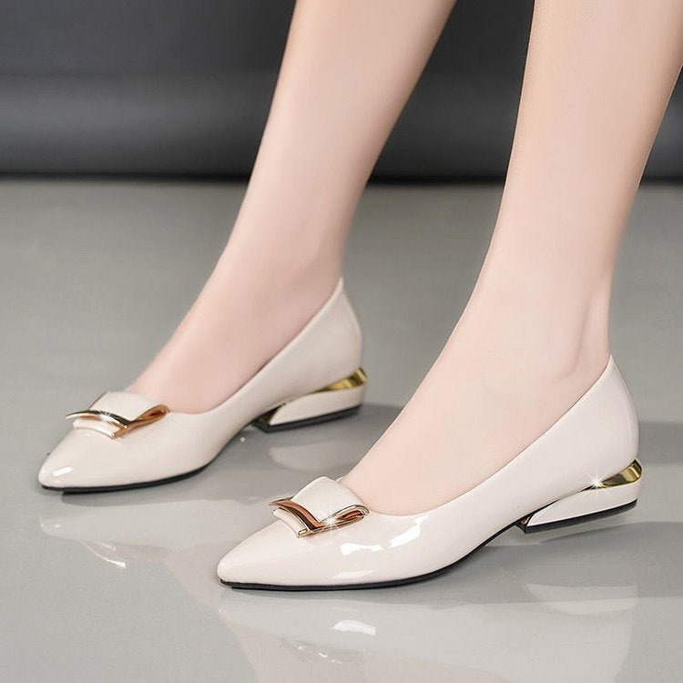 OrthoCare Soft Leather Pumps With Chunky Heel