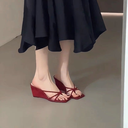 OrthoCare | Strappy Pointed Toe Kitten Heel Sandals