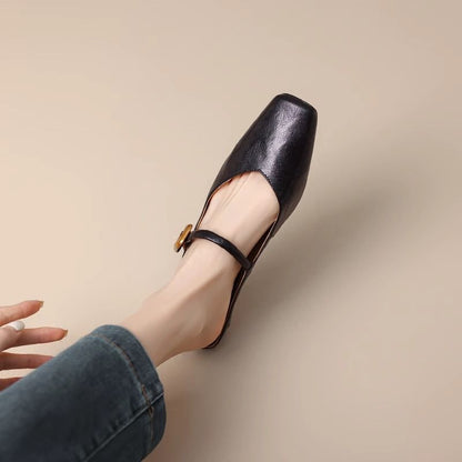 OrthoCare | Square Toe Mary Jane Ballet Flats
