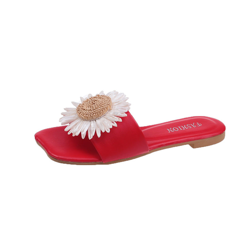 Ravena | Women’s Orthopedic Daisy Accent Comfort Slide Sandals