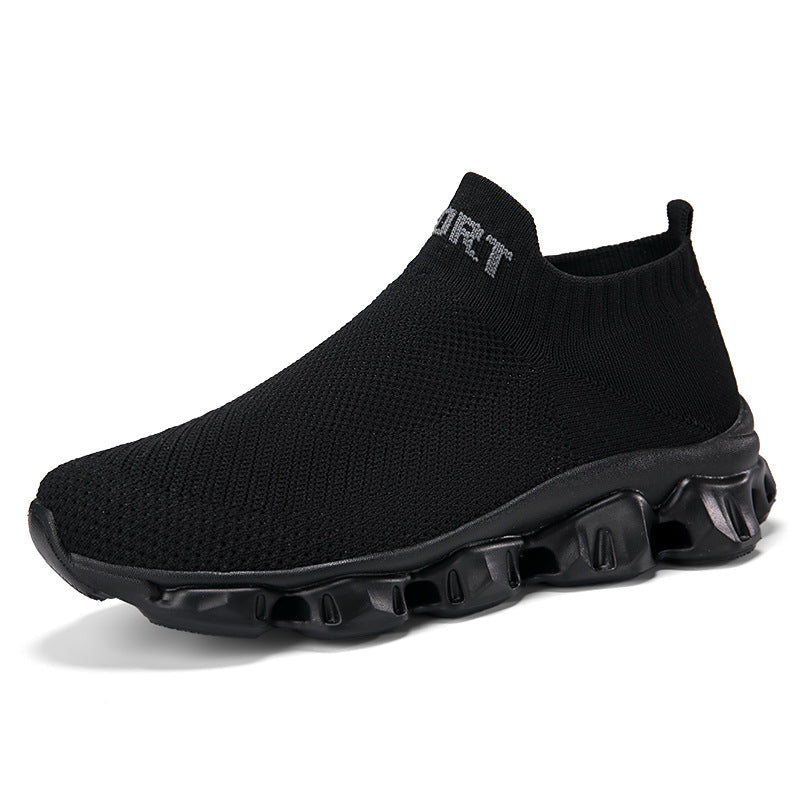 Orthopedic Air Sole Slip-On Sneakers – Breathable Knit Lightweight Comfort Walking Shoes