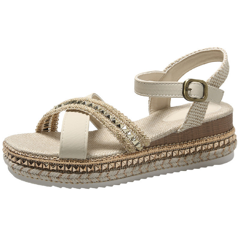 Ulani | Women’s Orthopedic Rhinestone Platform Espadrille Sandals