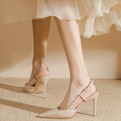 OrthoCare Heeled Sandals - Buckle Strap Comfort